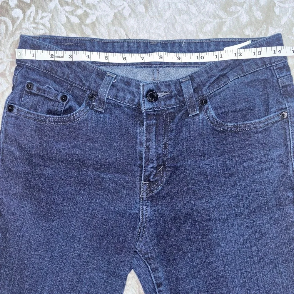 Levis Black Label Straight Leg‎ Jeans Dark Indigo Womens 8 Stretch Denim (F3)